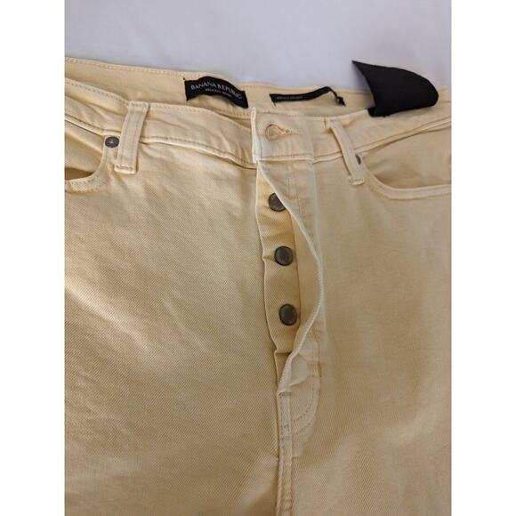 Banana Republic Hi-Rise Straight Ankle Button Fly Jeans Size 34 Poppy New - Picture 7 of 11